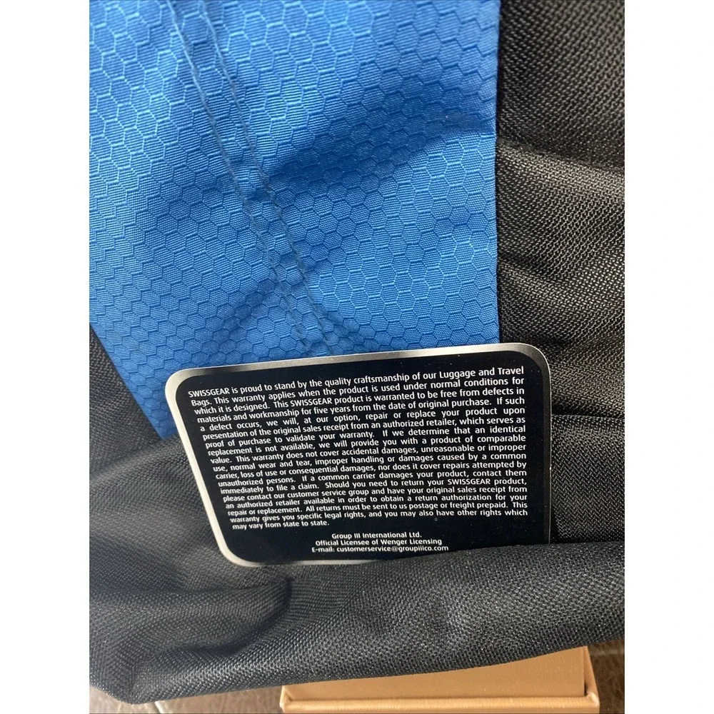 Swissgear Wenger Laptop Backpack Blue Black Travel Work School‎ Daypack Padded